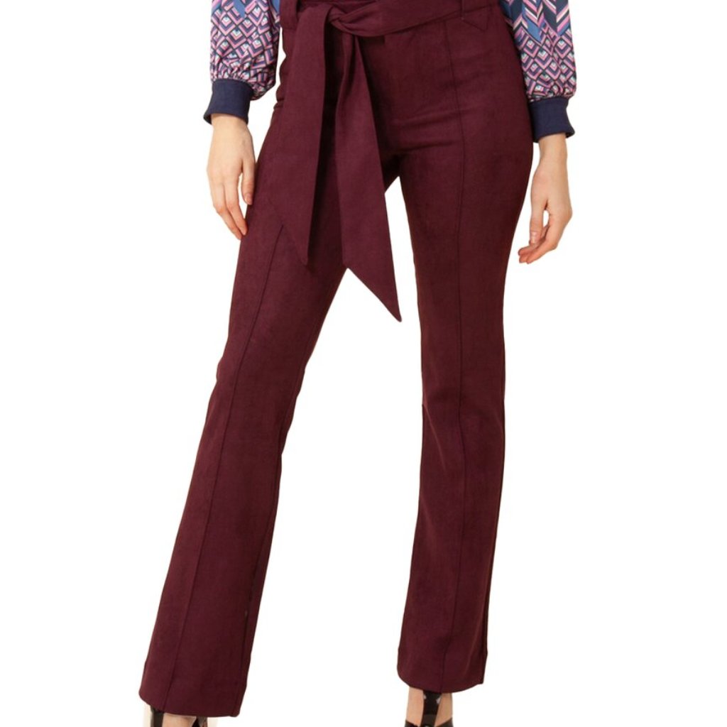 Hale Bob Ultrasuede Victoria Stretch Tie Waist Pant